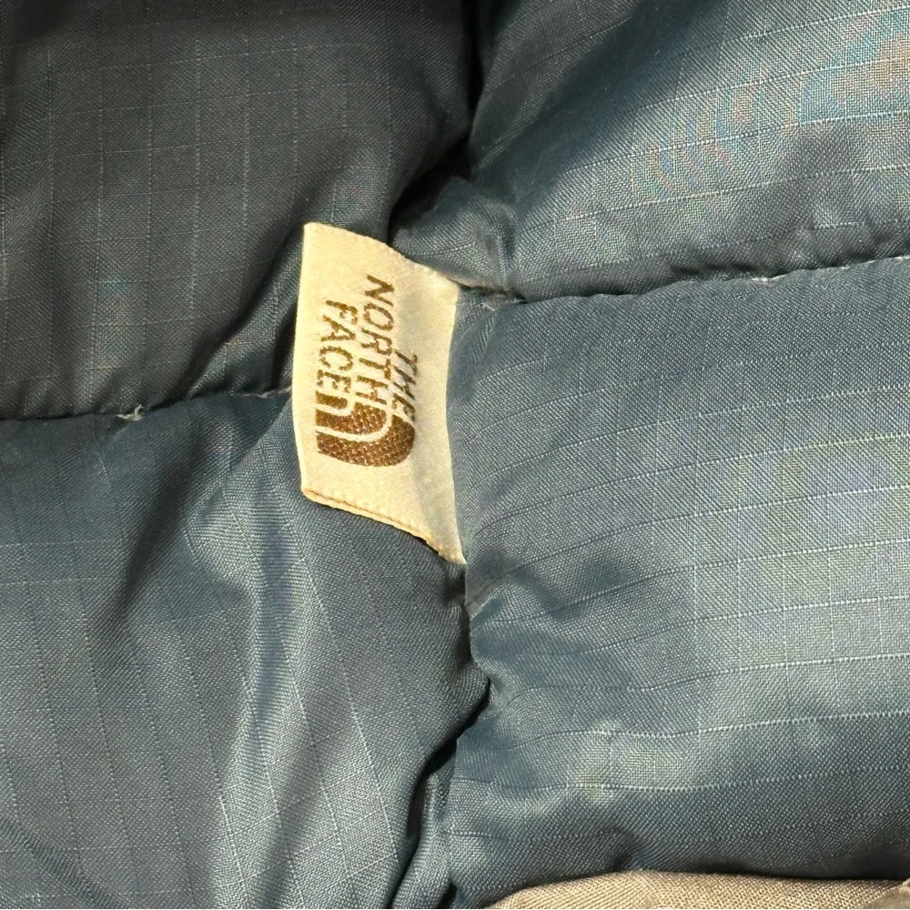 The North Face Vintage Grey Down/Duvet Sierra Hooded Parka Jacket In Size L